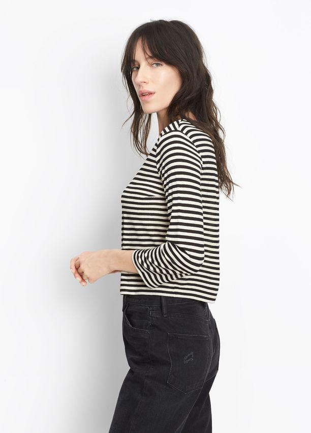 Vince - Midi Striped Cropped Tee