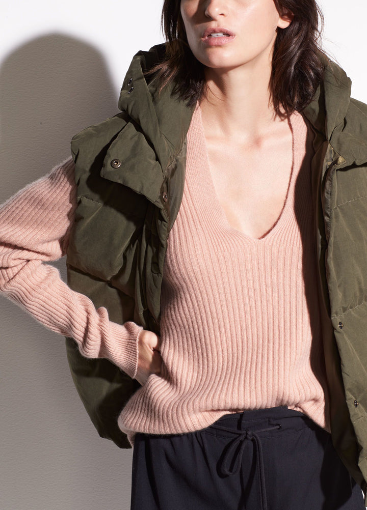 Vince - Raglan Wool and Cashmere Double V-Neck