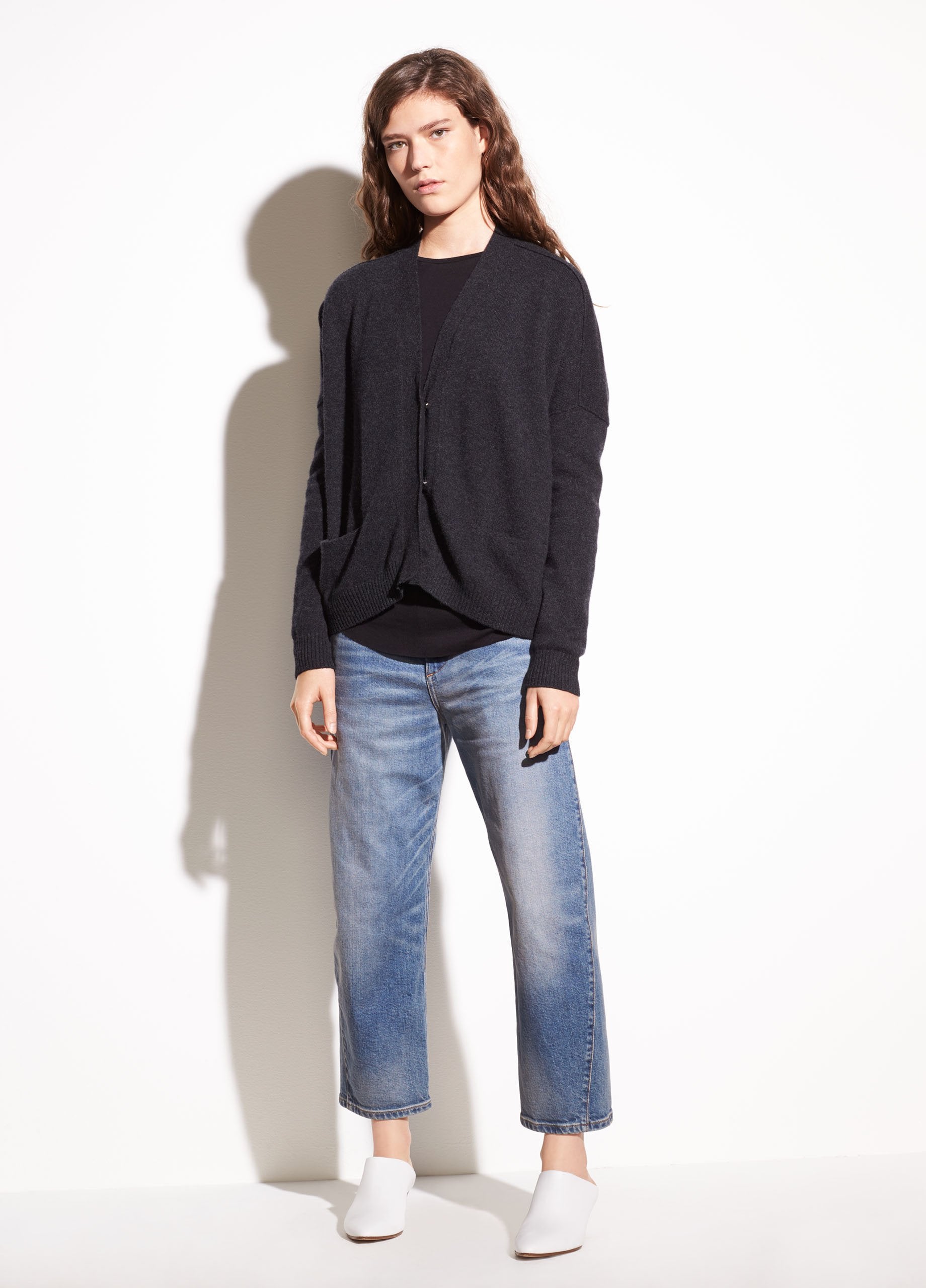 Vince snap cashmere cardigan hotsell
