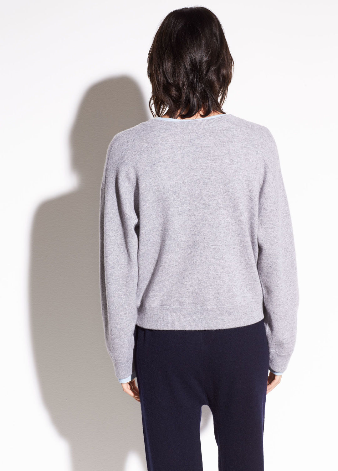 Vince - Double Layer Cashmere and Cotton Crew