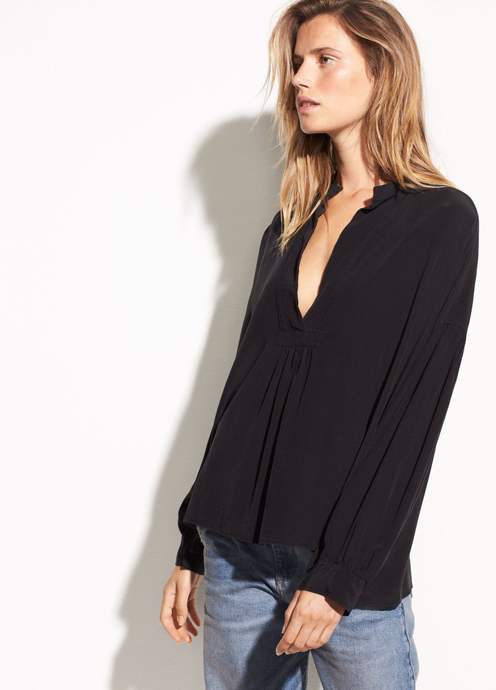 Vince - Shirred Silk Blouse