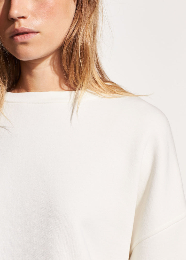 Vince - Pullover Cotton Sweatshirt in Vanilla