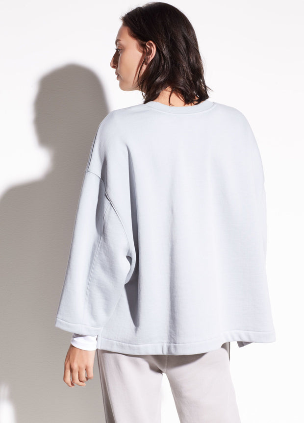 Vince - Pullover Cotton Sweatshirt in Iceberg
