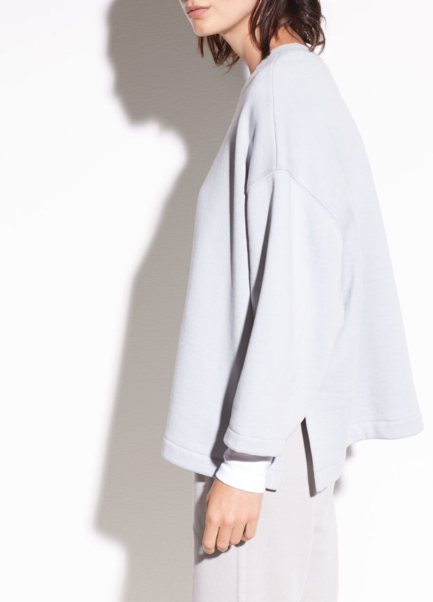 Vince - Pullover Cotton Sweatshirt in Iceberg