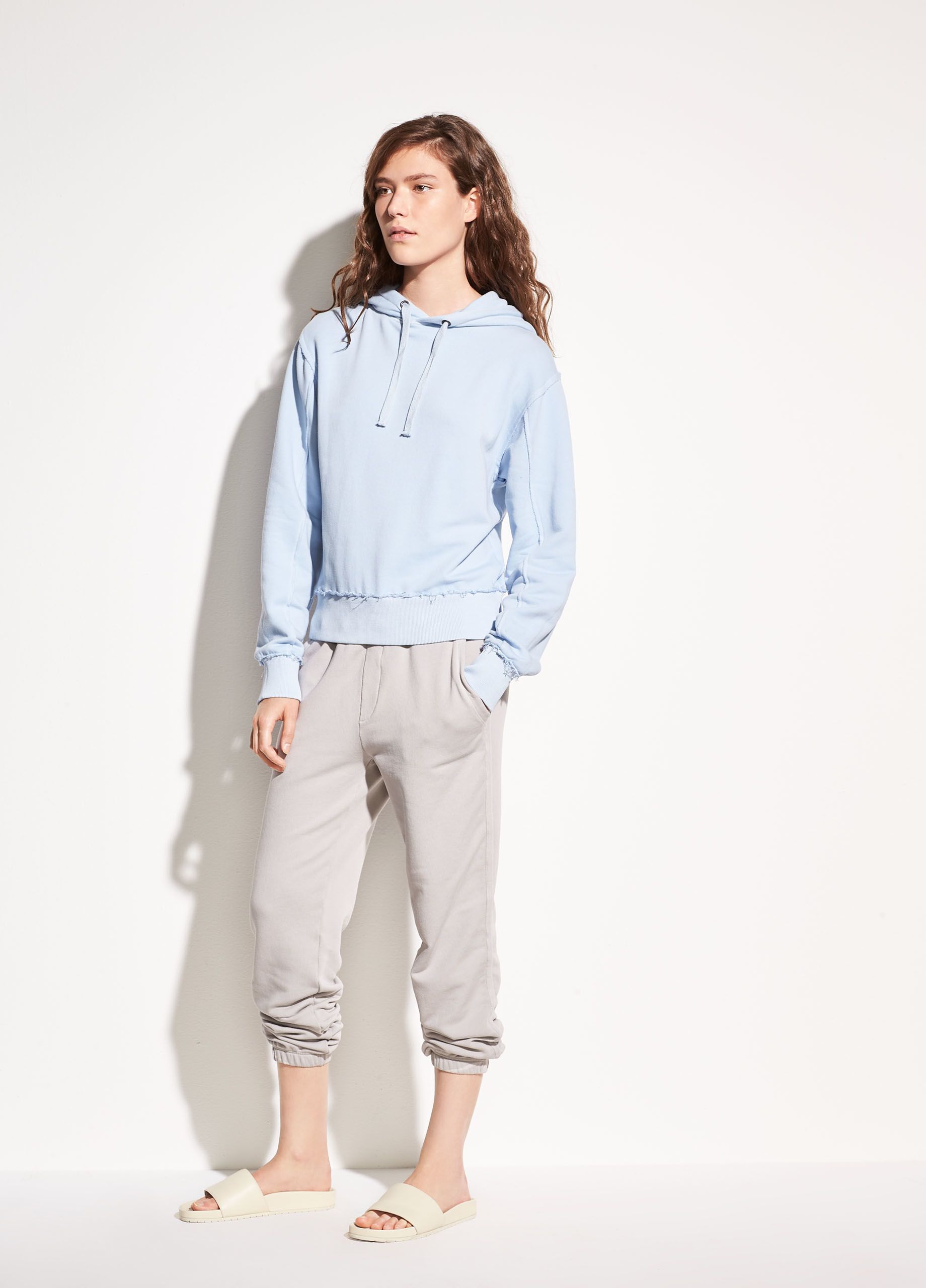 Vince Raw Edge French Terry Hoodie
