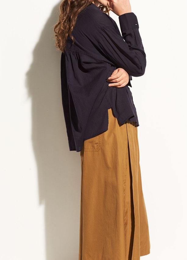 Vince - Textured Double Pocket Blouse in Coastal Blue