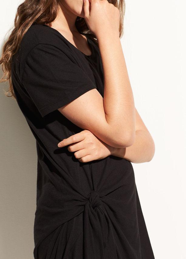 Vince - Side Tie Cotton Dress in Black