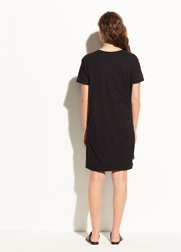 Vince - Side Tie Cotton Dress in Black