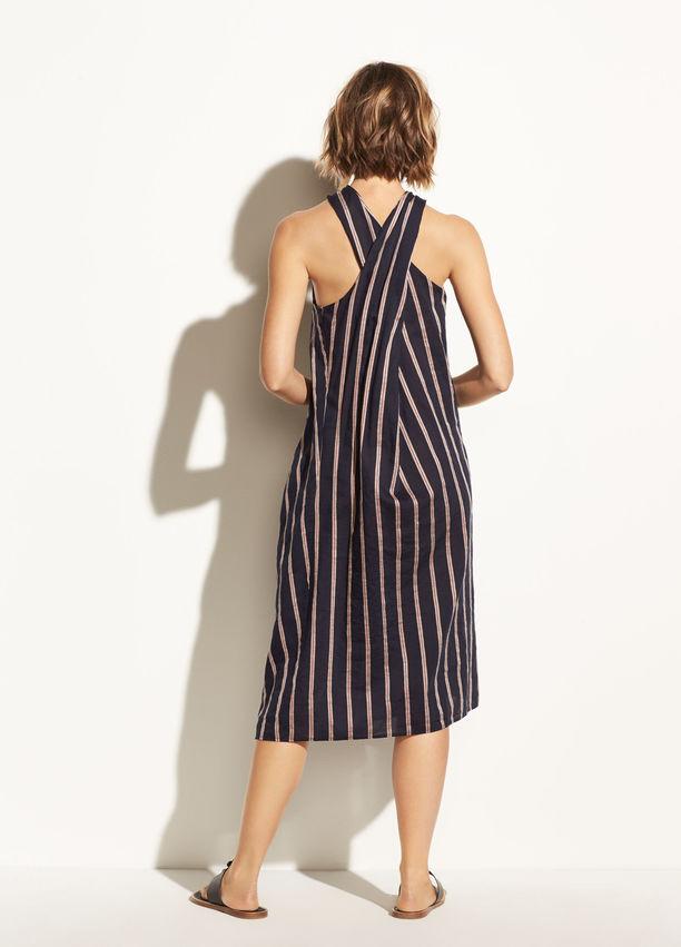 VINCE- Textured Stripe Twist Dress CBL