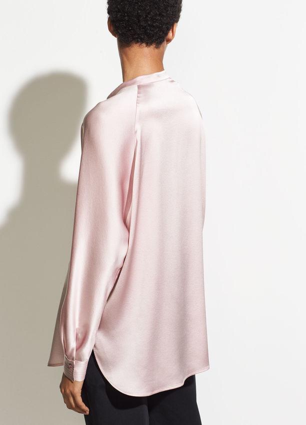 VINCE- Band Collar Blouse Light Lilac – Blond Genius