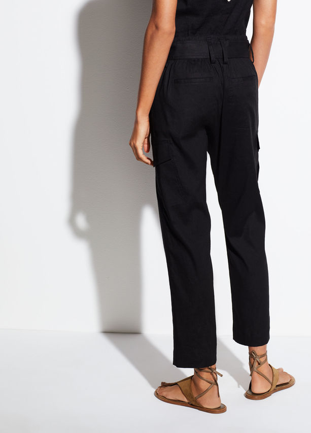 shiun LINEN BELTED PANTS 黒　サイズМ shiun(シウン) ONLINE STORE / LINEN BELTED PANTS