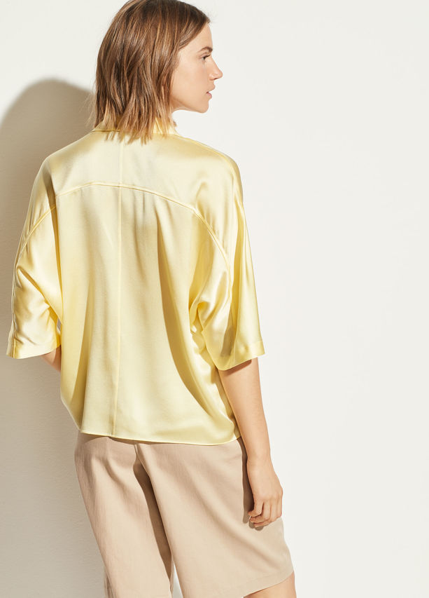 Vince - Satin PJ Shirt Lemon Glow