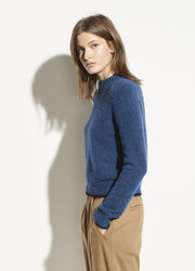 VINCE - Contrast Tip Pullover Sweater in Hydra/Black