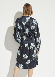 Vince - Iris Print Long Sleeve Dress in Coastal