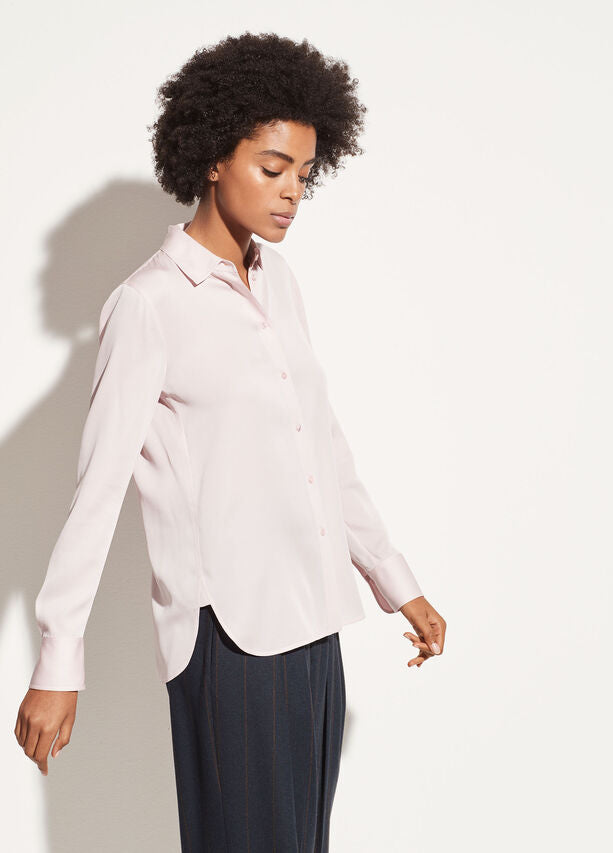 Vince - Slim Fitted Blouse in Rosa Seco