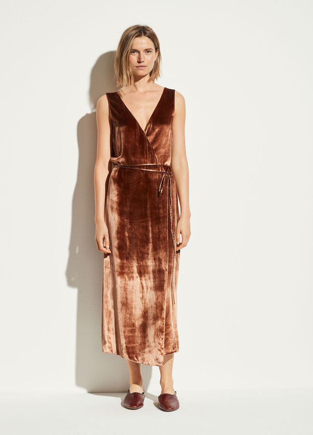 vince silk wrap dress Vince - Dark Rosewood Silk Wrap Dress