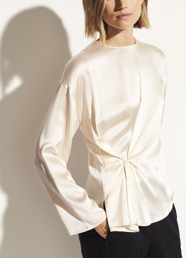 Vince - Knot Front Blouse in Chiffon