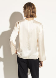 Vince - Knot Front Blouse in Chiffon