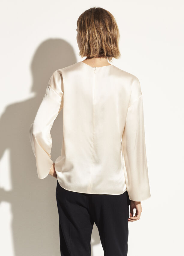 Vince - Knot Front Blouse in Chiffon