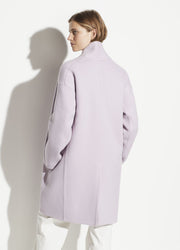 Vince - Collarless Coat in Lily Stone