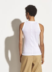 Vince - High Neck Tank in Optic White