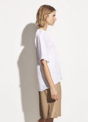 Vince - Drape Twill T-Shirt in Off White