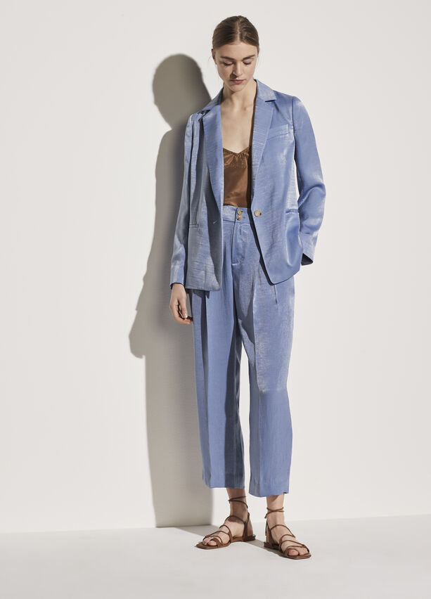 Vince - Drapey Boyfriend Blazer in Sky Graphite