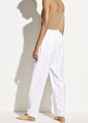 Vince - Pleat Front Tapered Trouser in Optic White