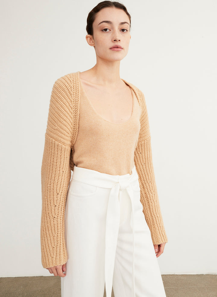Vince - Lofty Rib Bolero in Light H Brass