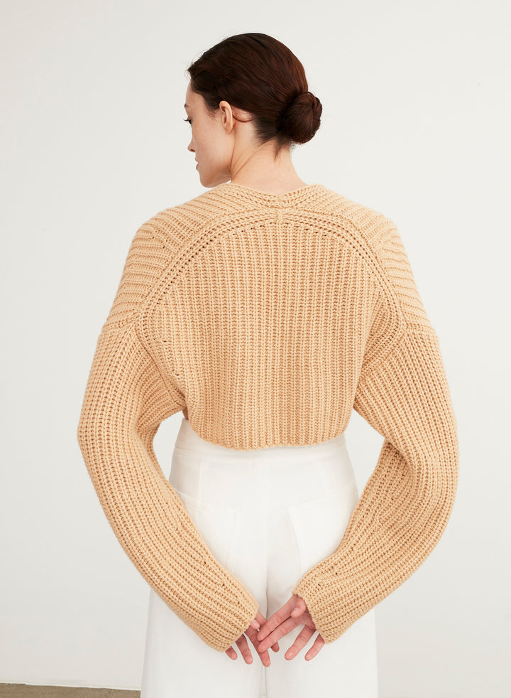 Vince - Lofty Rib Bolero in Light H Brass
