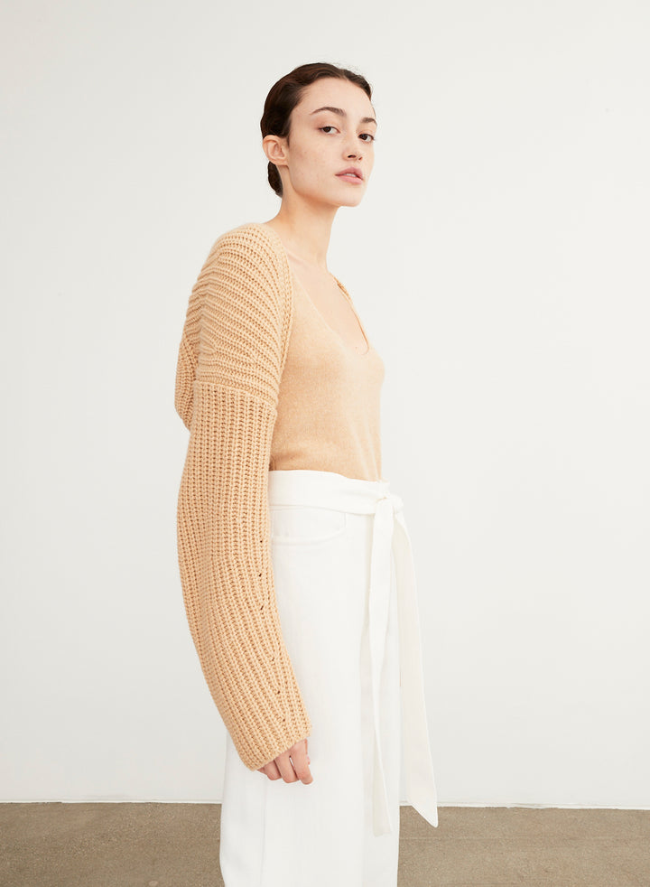 Vince - Lofty Rib Bolero in Light H Brass