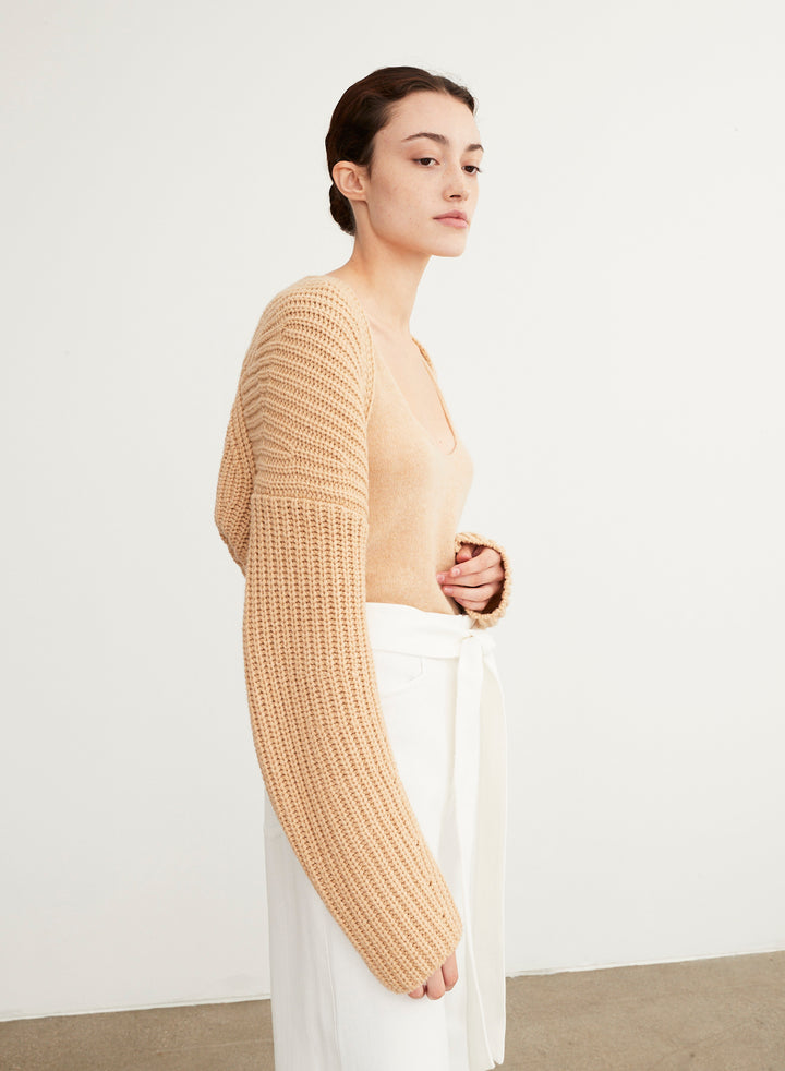 Vince - Lofty Rib Bolero in Light H Brass