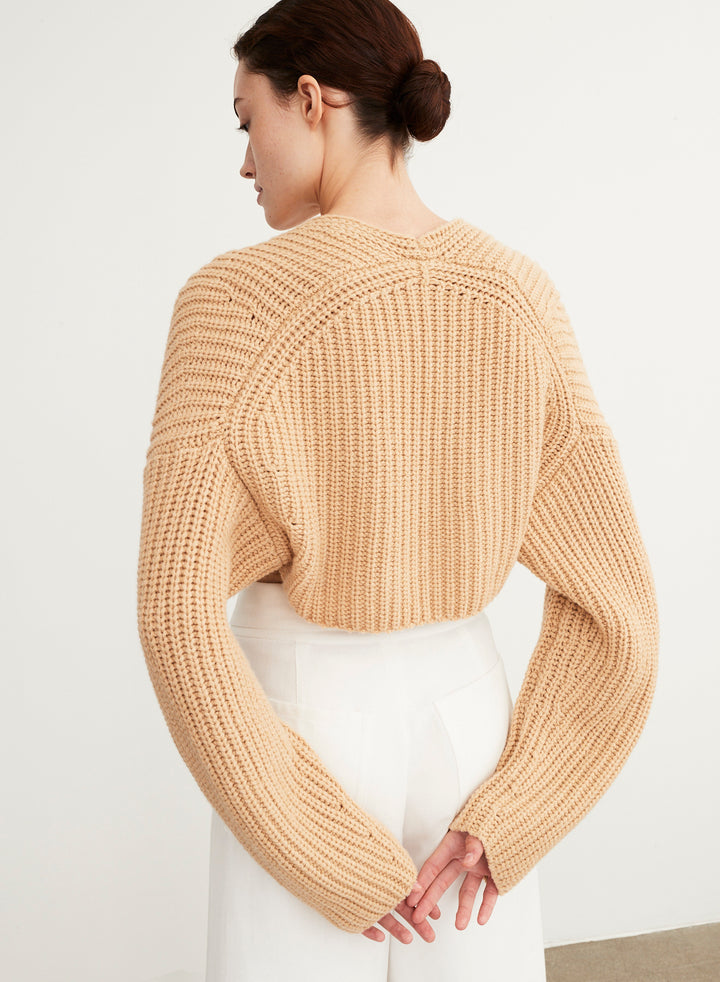 Vince - Lofty Rib Bolero in Light H Brass