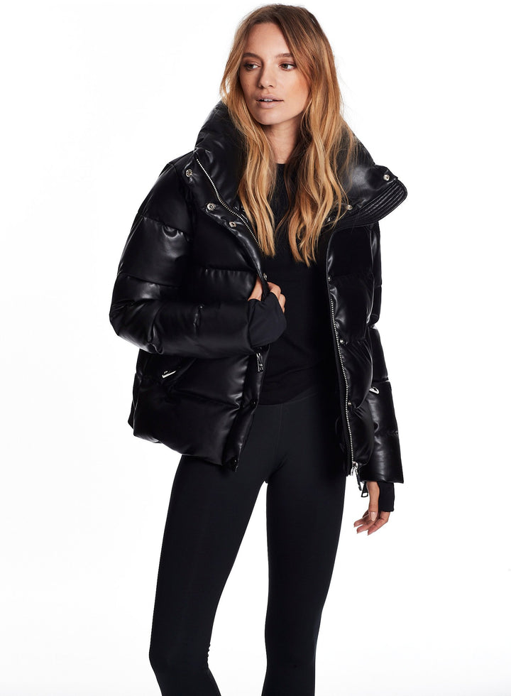 SAM - Isabel Vegan Leather Jacket in Black