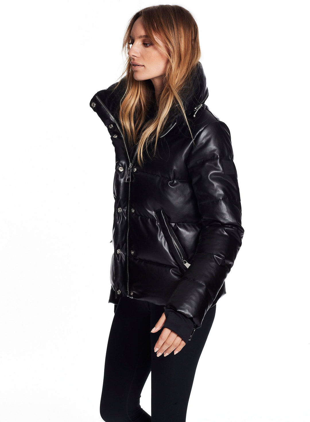 SAM - Isabel Vegan Leather Jacket in Black