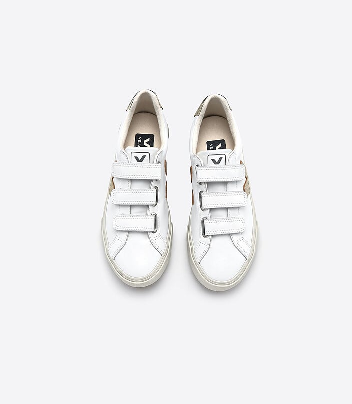 Veja Sneakers Lock Logo Extra White Gold V Sneakers – Blond Genius