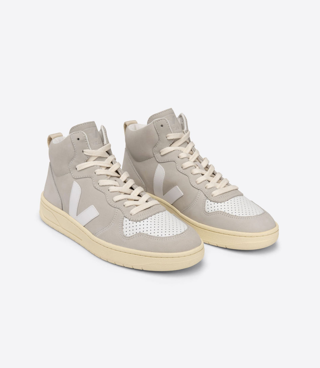 Veja - V-15 Nubuck in Natural White Shoes