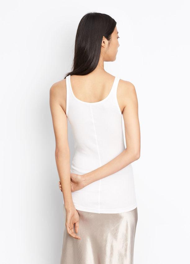Vince - Scoop Neck Tank White