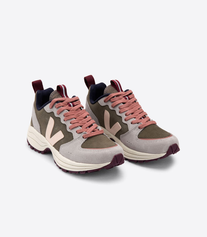 Veja - Venturi Suede Sneakers in Kaki Sable Oxford-Grey