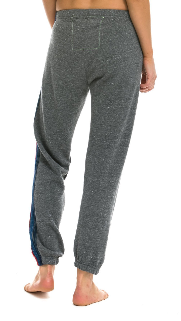 Aviator Nation - 5 Stripe Women's Sweatpants in Heather Grey