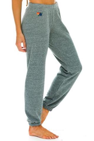 Aviator Nation - 5 Stripe Women's Sweatpants in Heather Grey