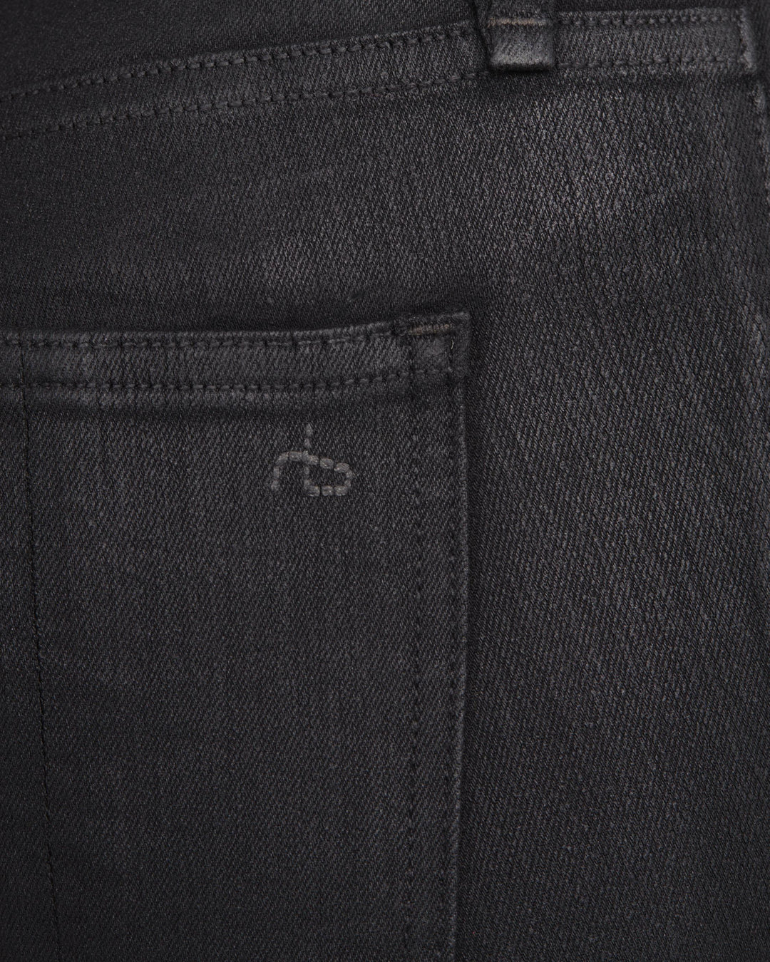 Rag & Bone- HIGH RISE SKINNY Shiny Black