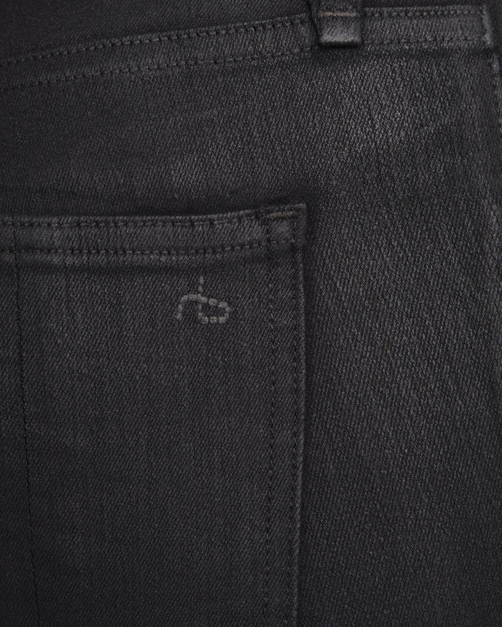 Rag & Bone- HIGH RISE SKINNY Shiny Black