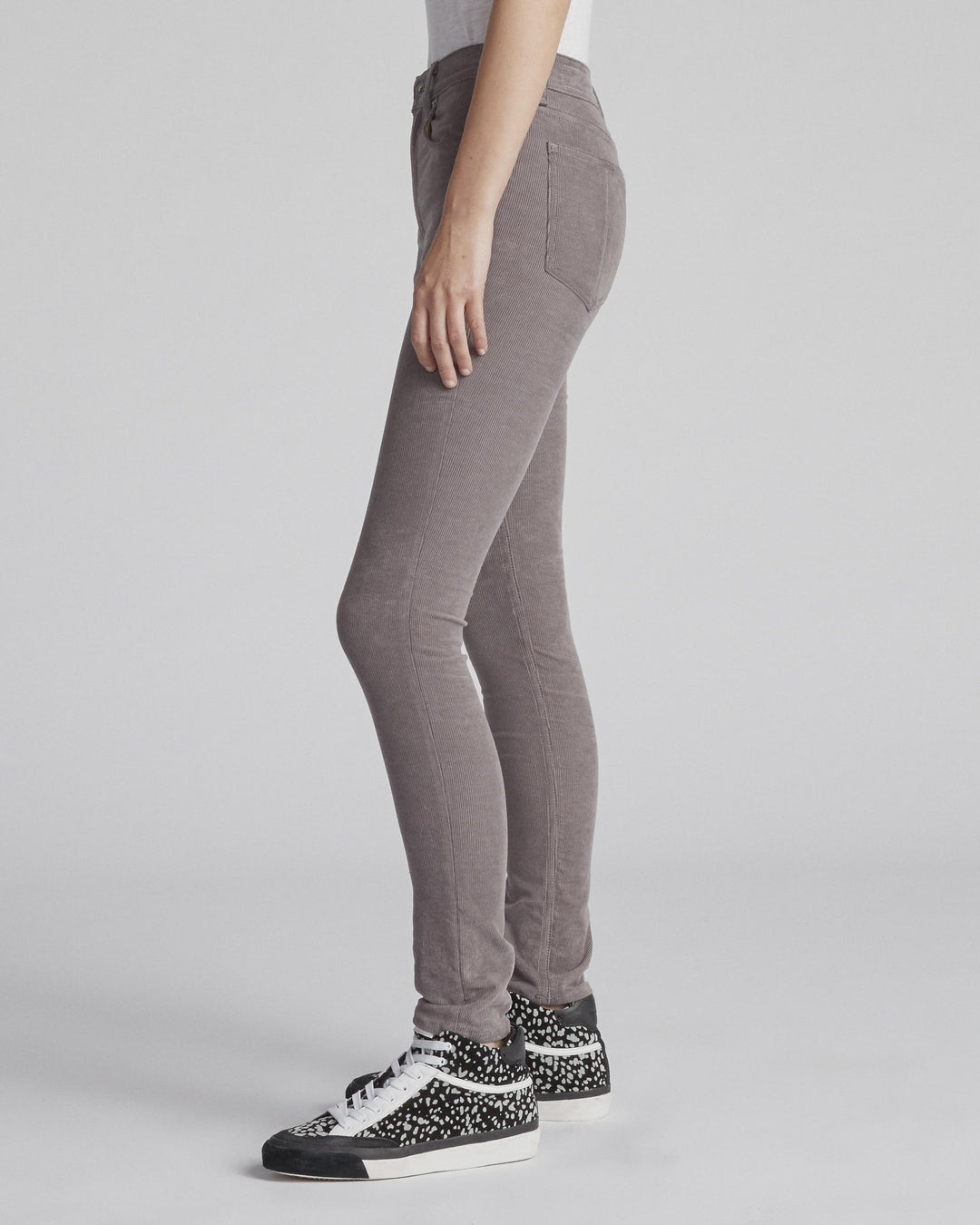 Rag & Bone- High Rise Skinny Corduroy Denim in Nickel