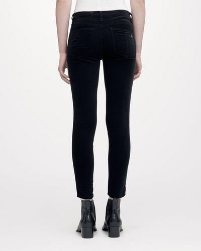 Rag & Bone - High Rise Skinny Blk Velvet
