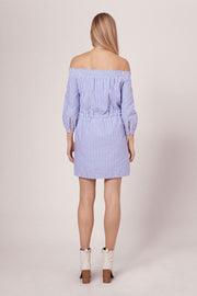 Rag & Bone R&B - STRIPE DREW DRESS W272D40DU BLUE/WHT STP 961 at Blond Genius - 3