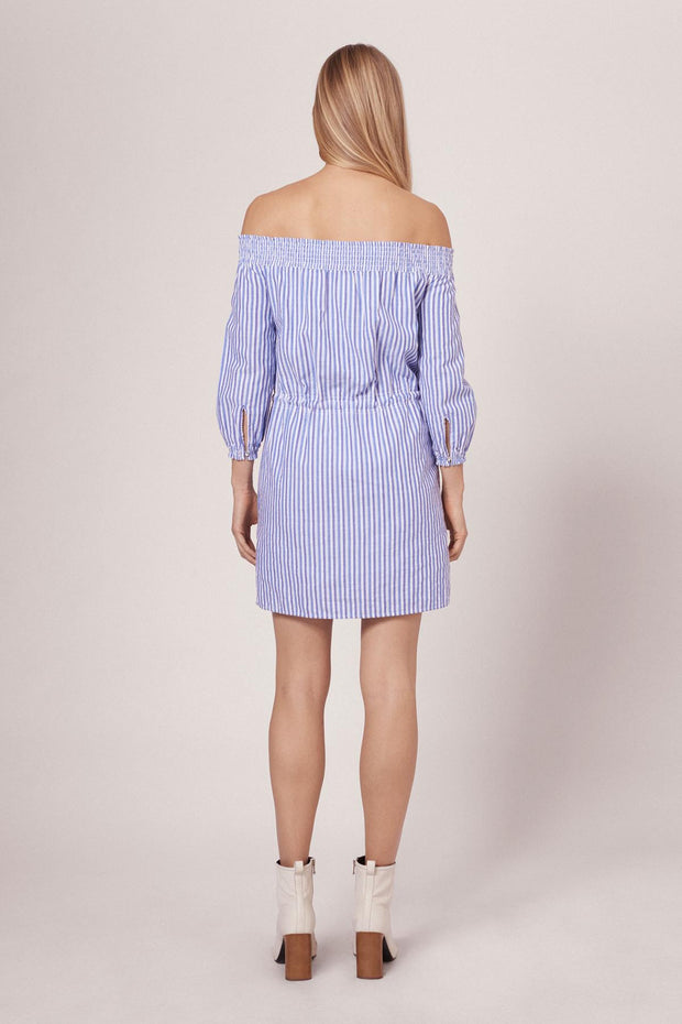 Rag & Bone R&B - STRIPE DREW DRESS W272D40DU BLUE/WHT STP 961 at Blond Genius - 3