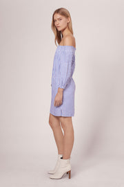 Rag & Bone R&B - STRIPE DREW DRESS W272D40DU BLUE/WHT STP 961 at Blond Genius - 2