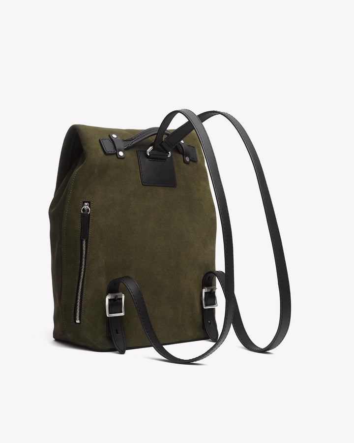 Rag & Bone- Loner Backpack Olive Night Sde