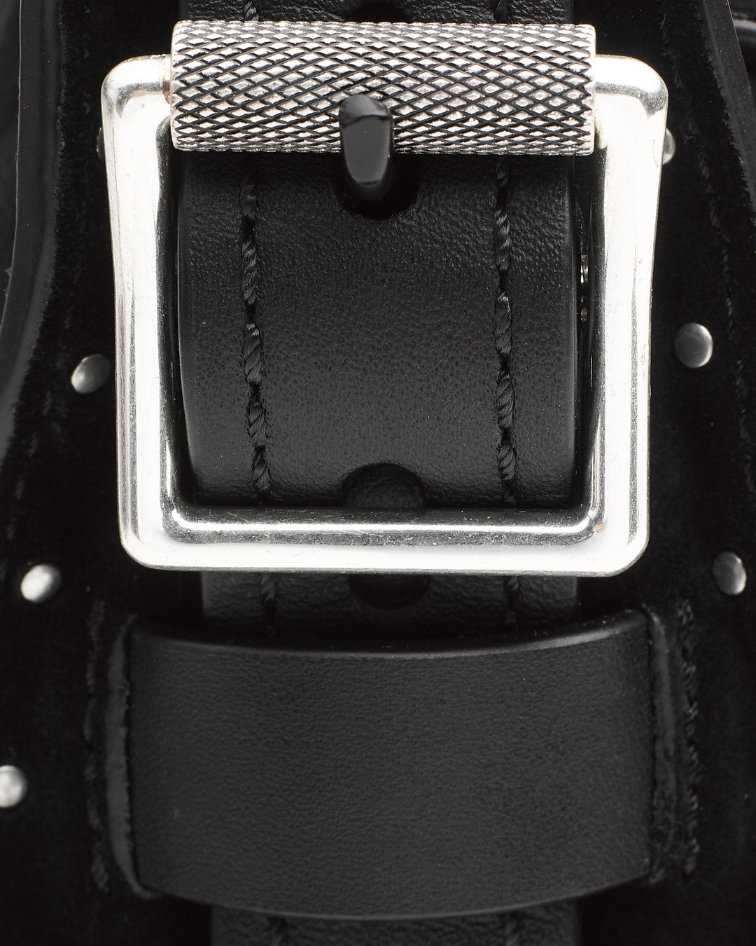 Rag & Bone Small Field Messenger Black Stud Suede
